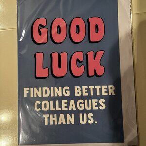 Good Luck Card / Next Job (Humorous / Extra Large Card /‎ new)